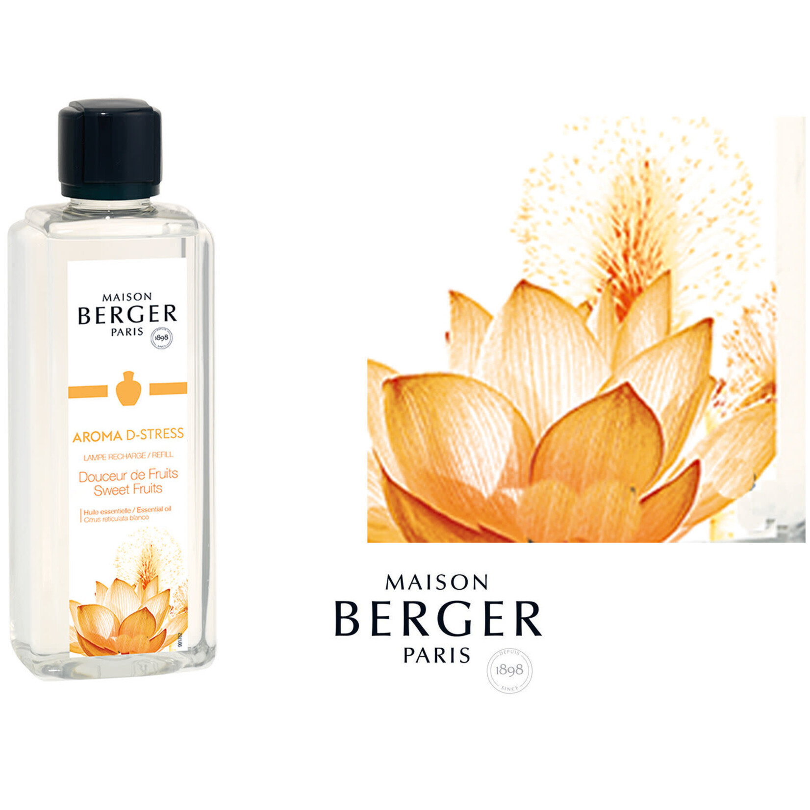 Maison Berger Paris 1898 500 ml Huisparfum Aroma D-Stress Maison Berger Aroma D-Stress huisparfum Maison Berger 115095