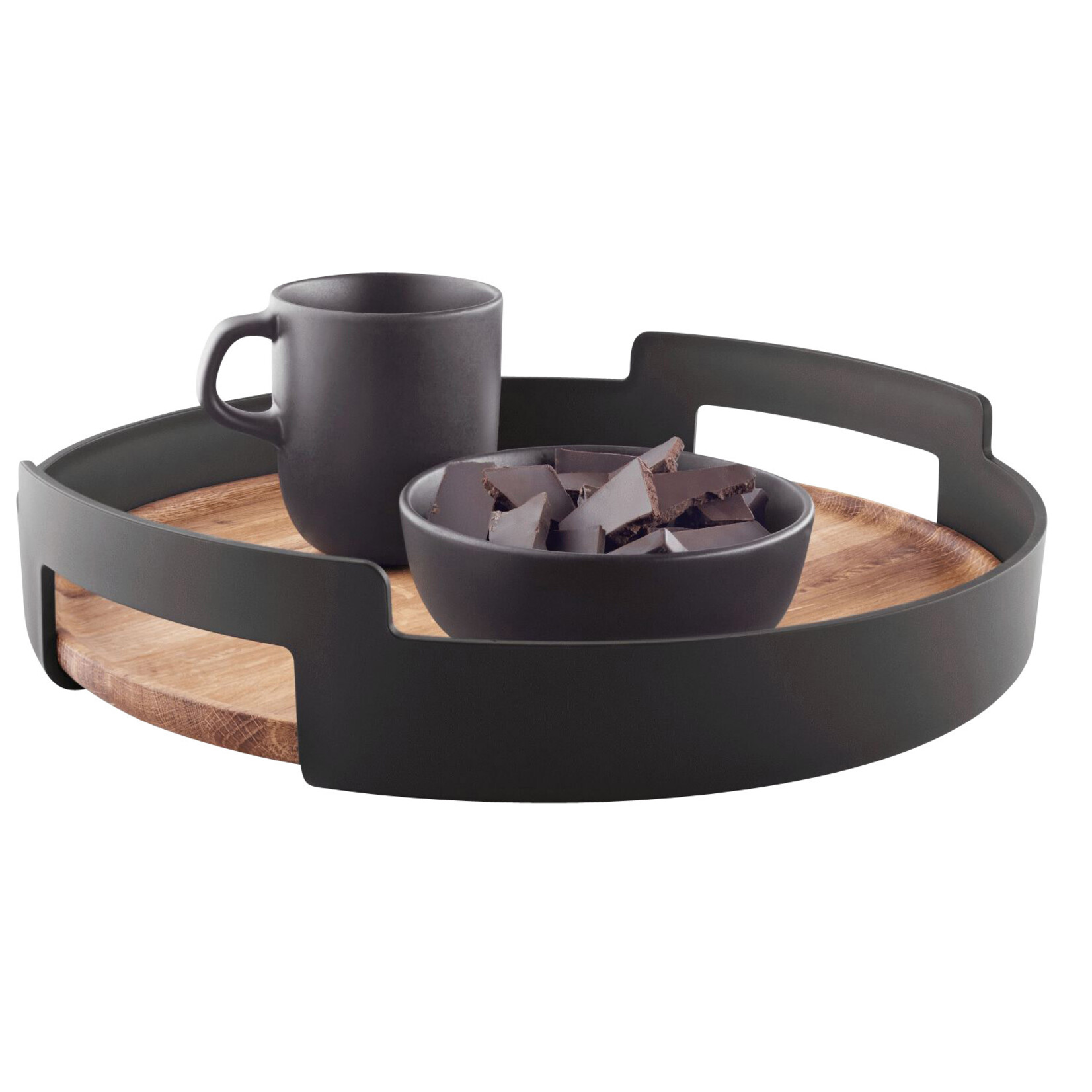 Eva Solo 35 cm dienblad Eva Solo hout met zwart kunststof dienblad Eva Solo 520416