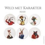 Diverse Merken Bordy's borden met een verhaal Wild maxi set-6 27 cm dinerborden Bordy's mwild