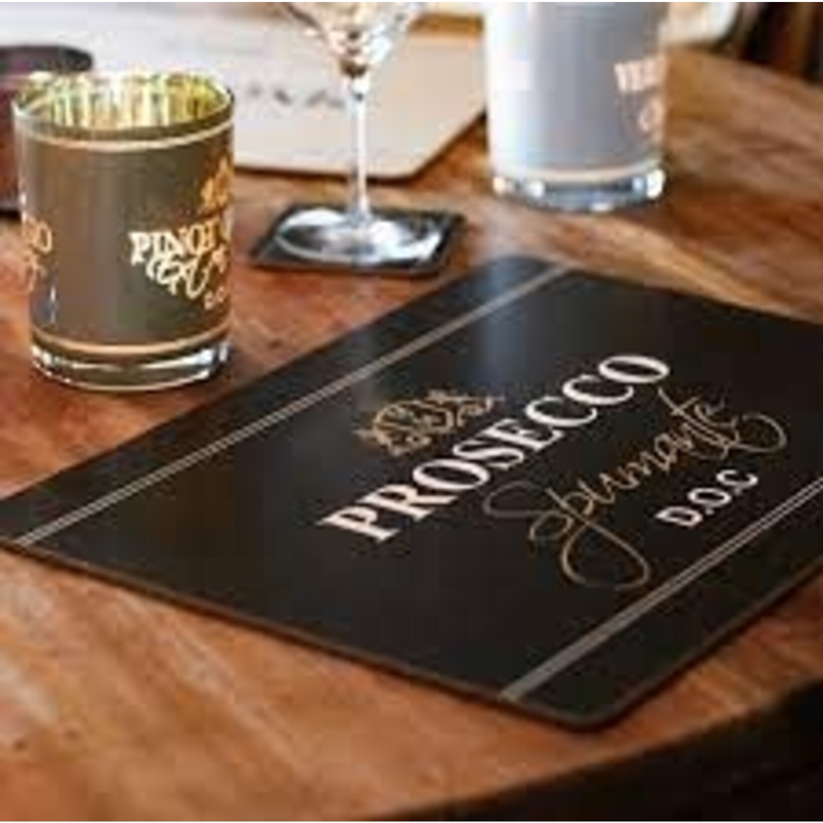 Mars & More Placemats wijn Prosecco set-4 placemats kurk onderlaag Prosecco Mars & More SCPMWPZ