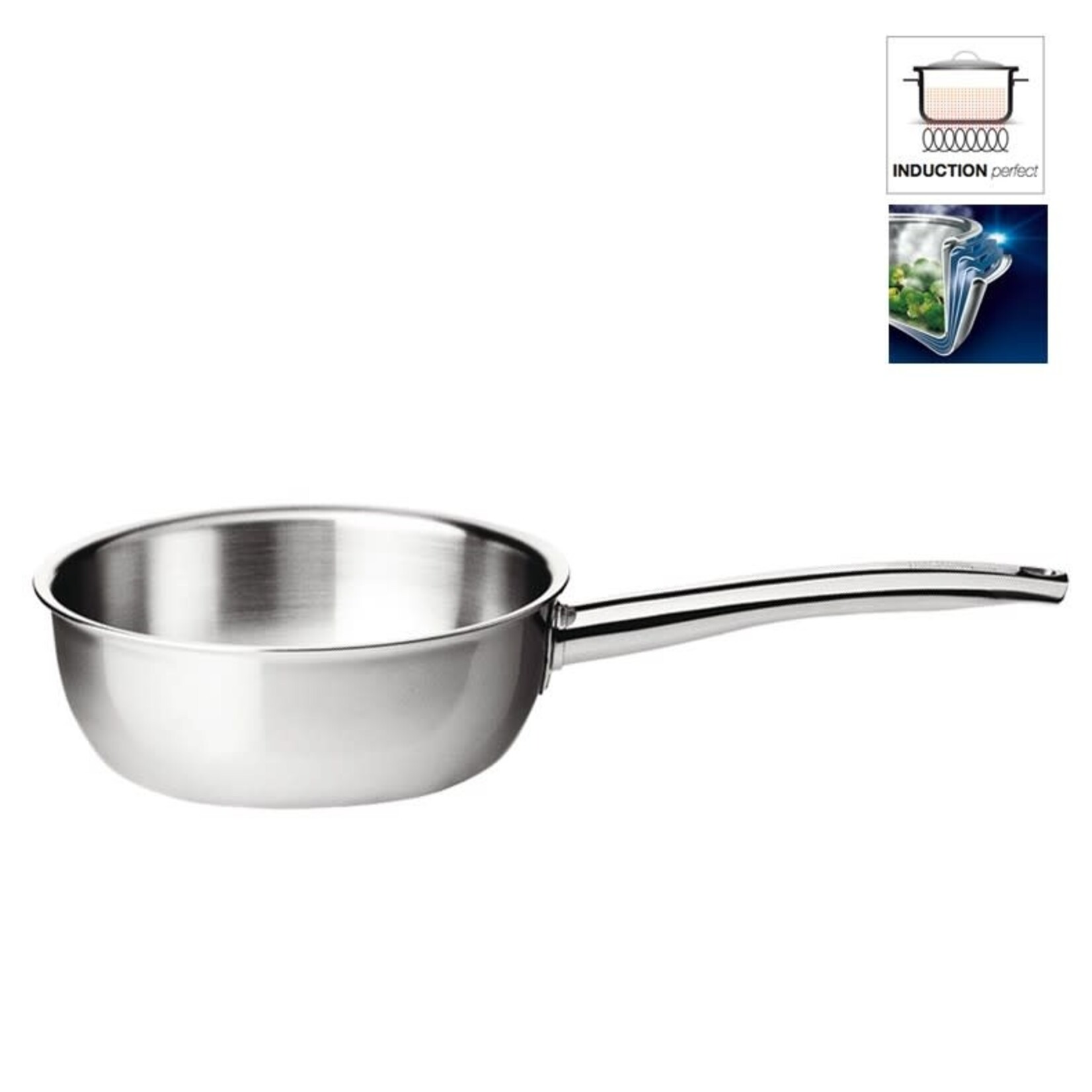 Spring Pannen en meer 18 cm rvs sauteuse Spring Brigade Premium sauteuse rvs 18 cm Spring 0415666018