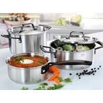 Spring Pannen en meer 5 delige kookpannenset Spring Gourmet zwart pannenset Spring Gourmet zwart Spring 0585855105