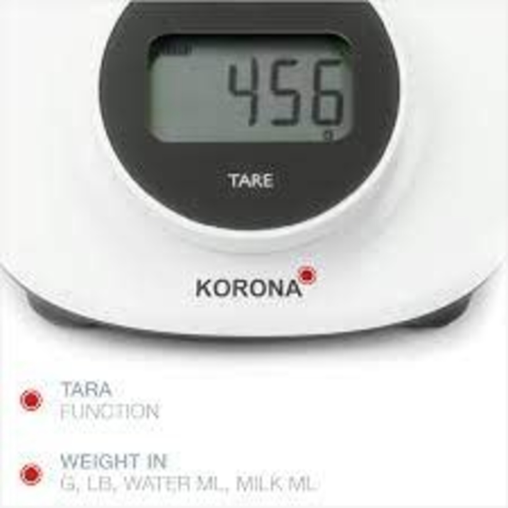 Diverse Merken Korona schaal weegschaal zonder batterijen 5 kilogram 1 gram nauwkeurig Korona 76161