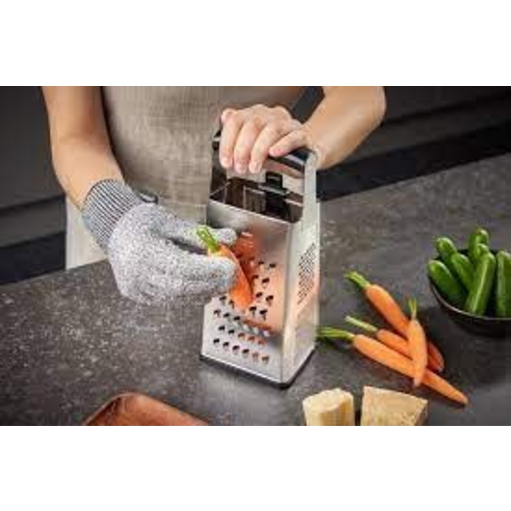 Gefu 7 in 1 blokrasp Gefu V-CUT blokrasp 7 in 1 schaaf met 3 instellingen 4 raspvlakken Gefu 10761