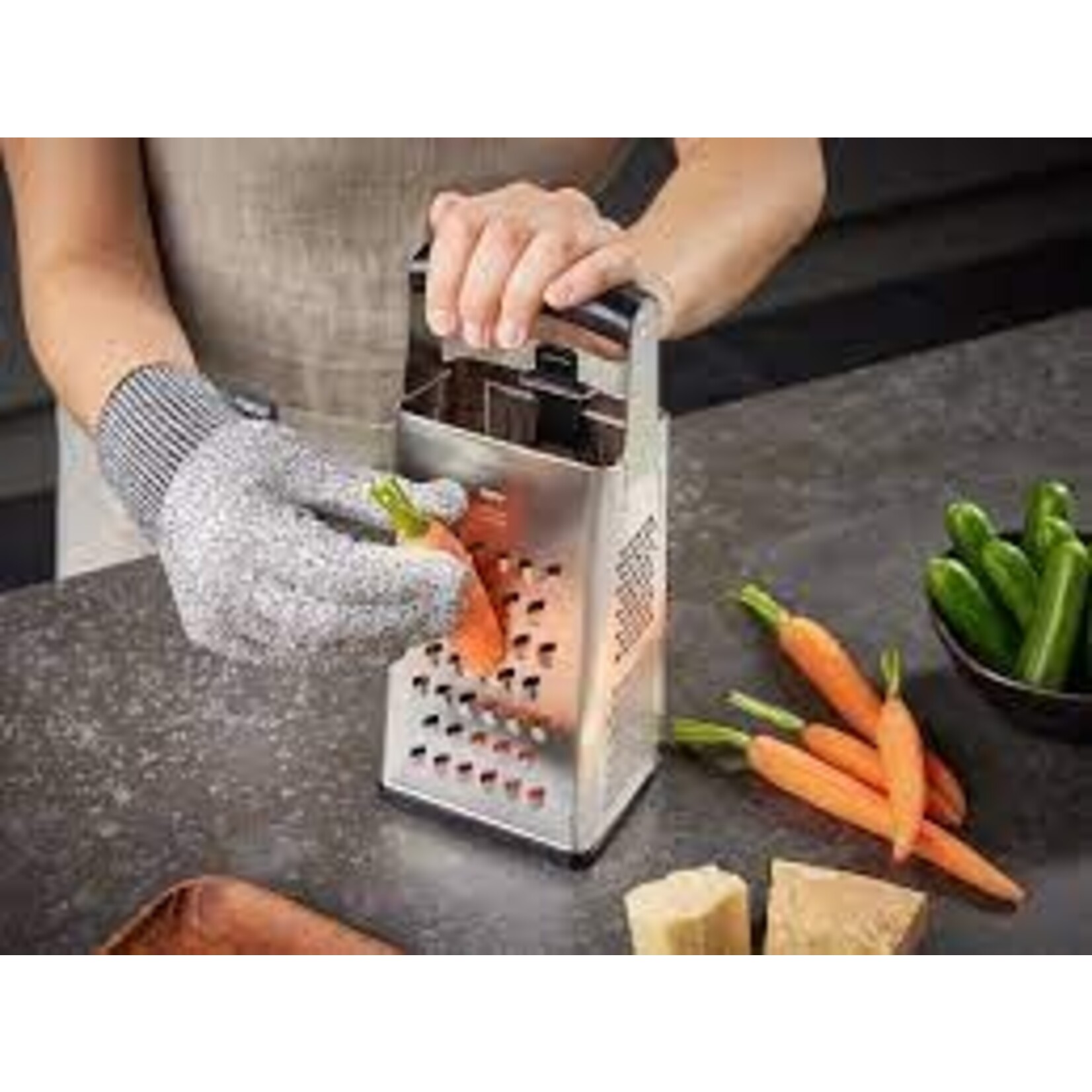 Gefu 7 in 1 blokrasp Gefu V-CUT blokrasp 7 in 1 schaaf met 3 instellingen 4 raspvlakken Gefu 10761