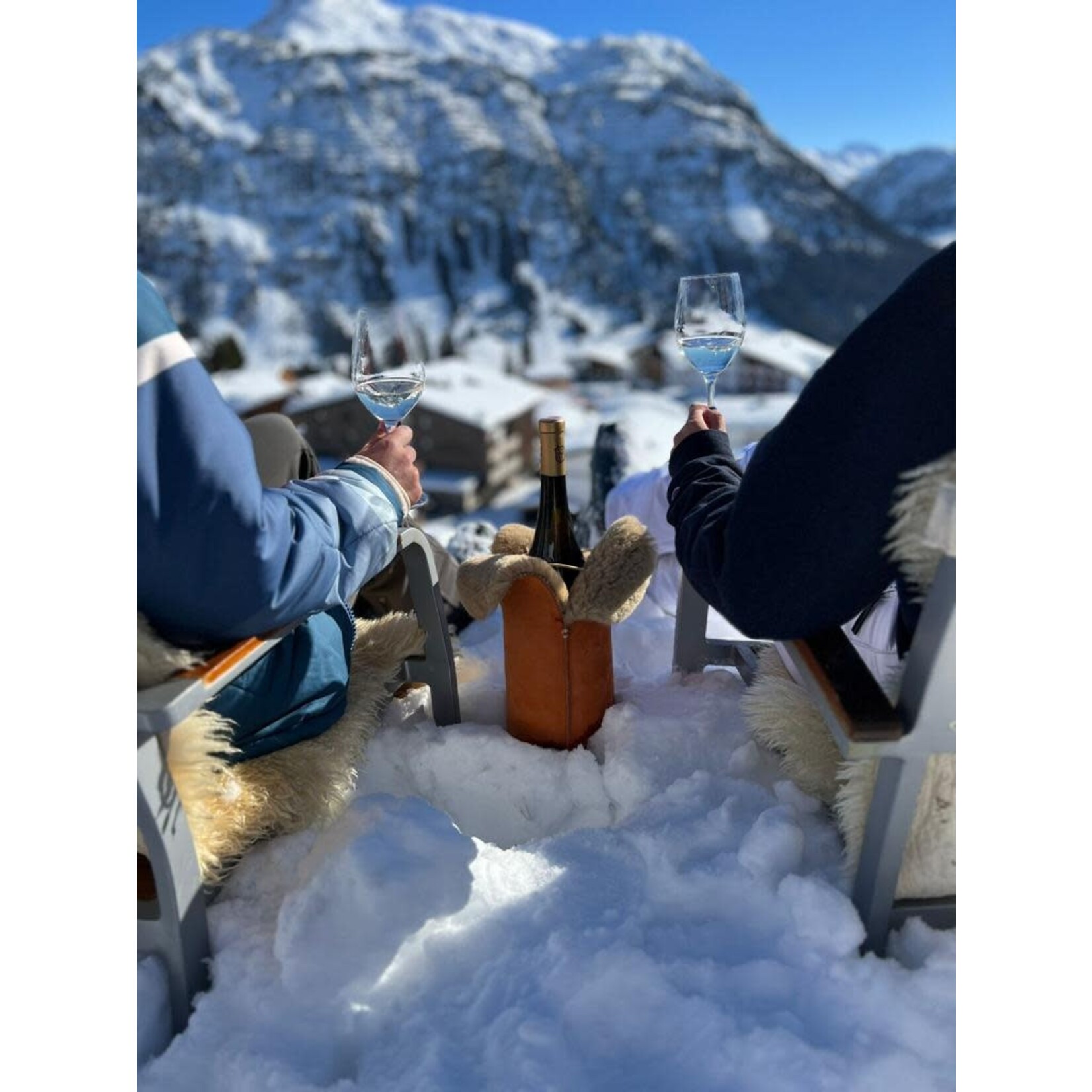 Kywie, keep it cool with wool Champagne koeler Kywie keep it cool with wool  Champagne Orange Suede Kywie C22SU