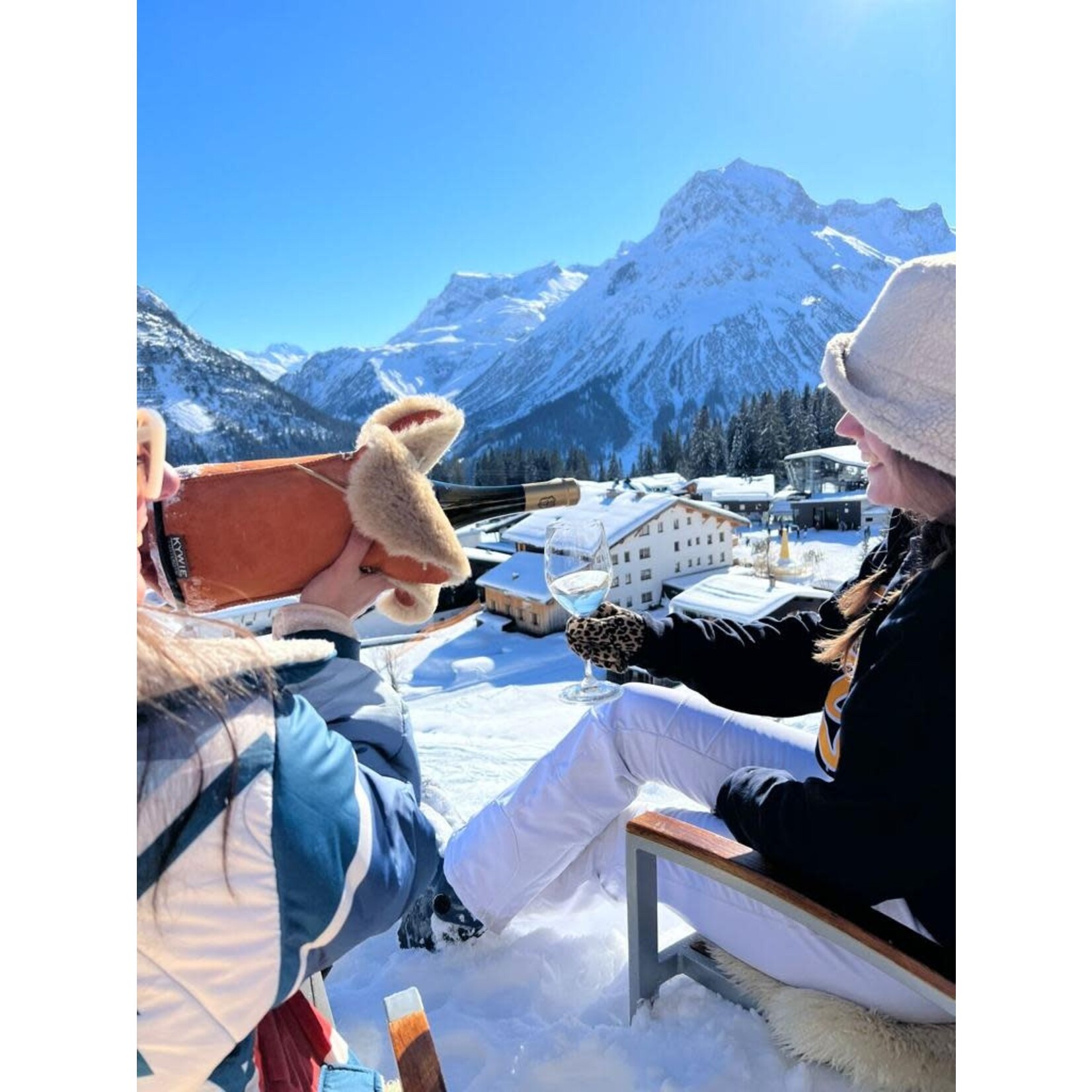 Kywie, keep it cool with wool Champagne koeler Kywie keep it cool with wool  Champagne Orange Suede Kywie C22SU