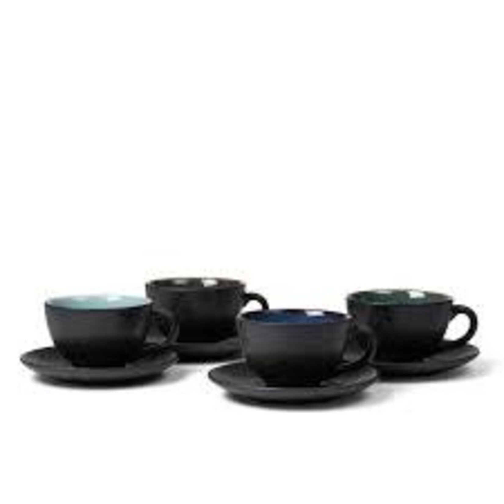 Bitz Set-4 240 ml kop en schotel Bitz Black dark kop en schotel 240 ml Bitz 821345