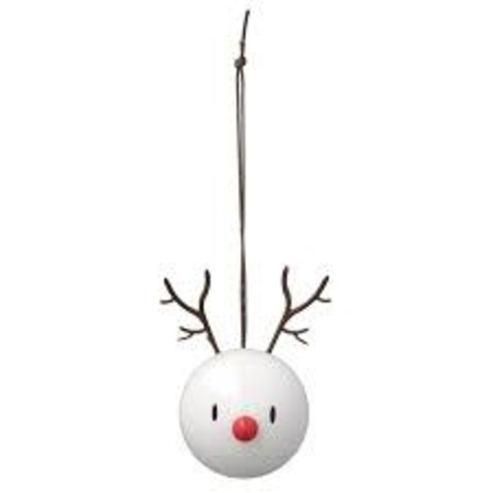 Diverse Merken 2 kerstballen Hoptimist reindeer ornament white set-2 rendier kerstballen Hoptimist 26096