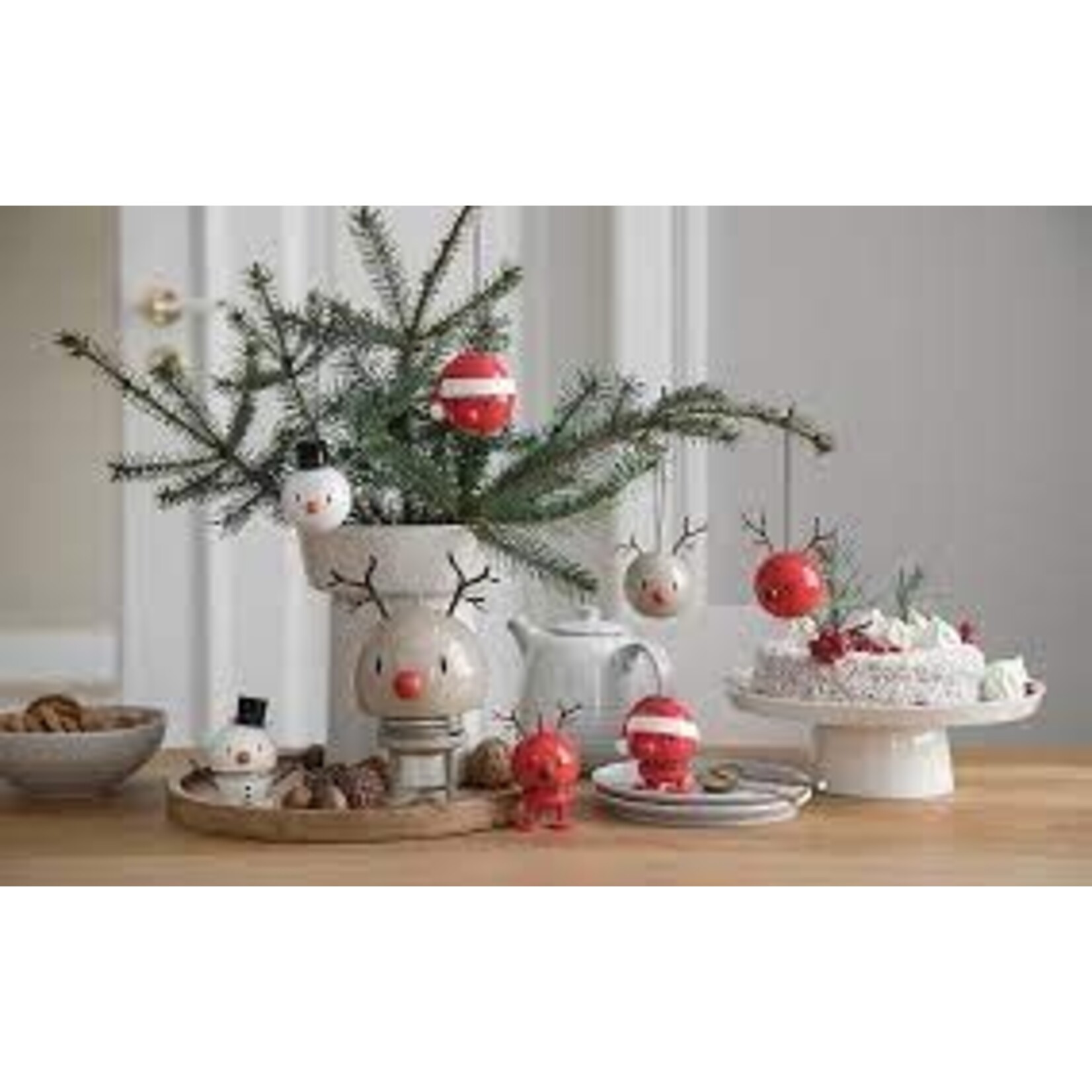 Diverse Merken 2 kerstballen Hoptimist reindeer ornament latte set-2 rendier kerstballen Hoptimist 26097