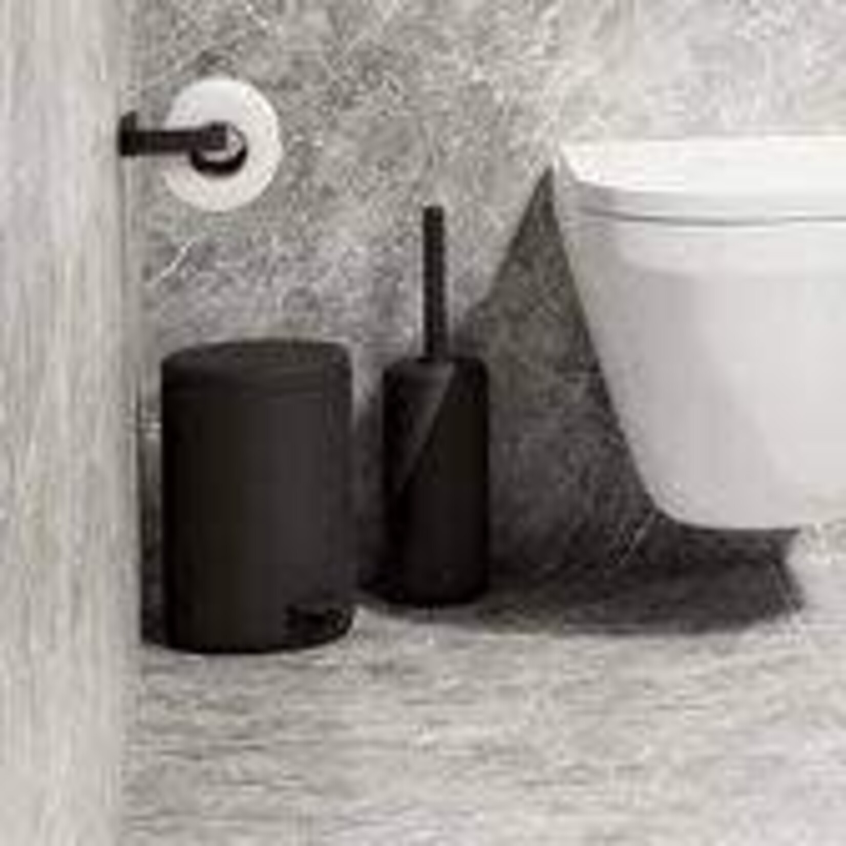 Zone mat zwart wc borstel Zone Rim Toilet brush rim Black mat zwart Toilet borstel Zone 14644