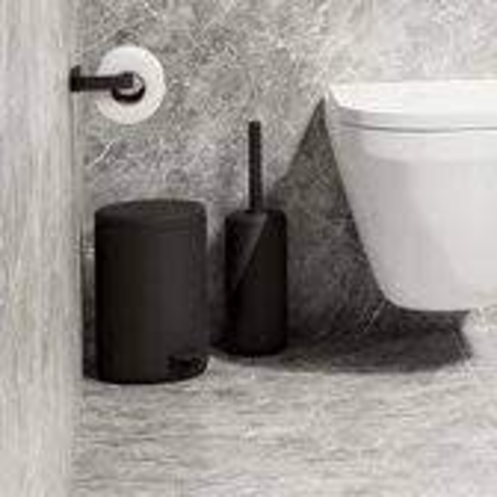 Zone mat zwart wc rolhouder  Zone Rim Toilet roll holder rim Black mat zwart wc rolhouder Zone 14637