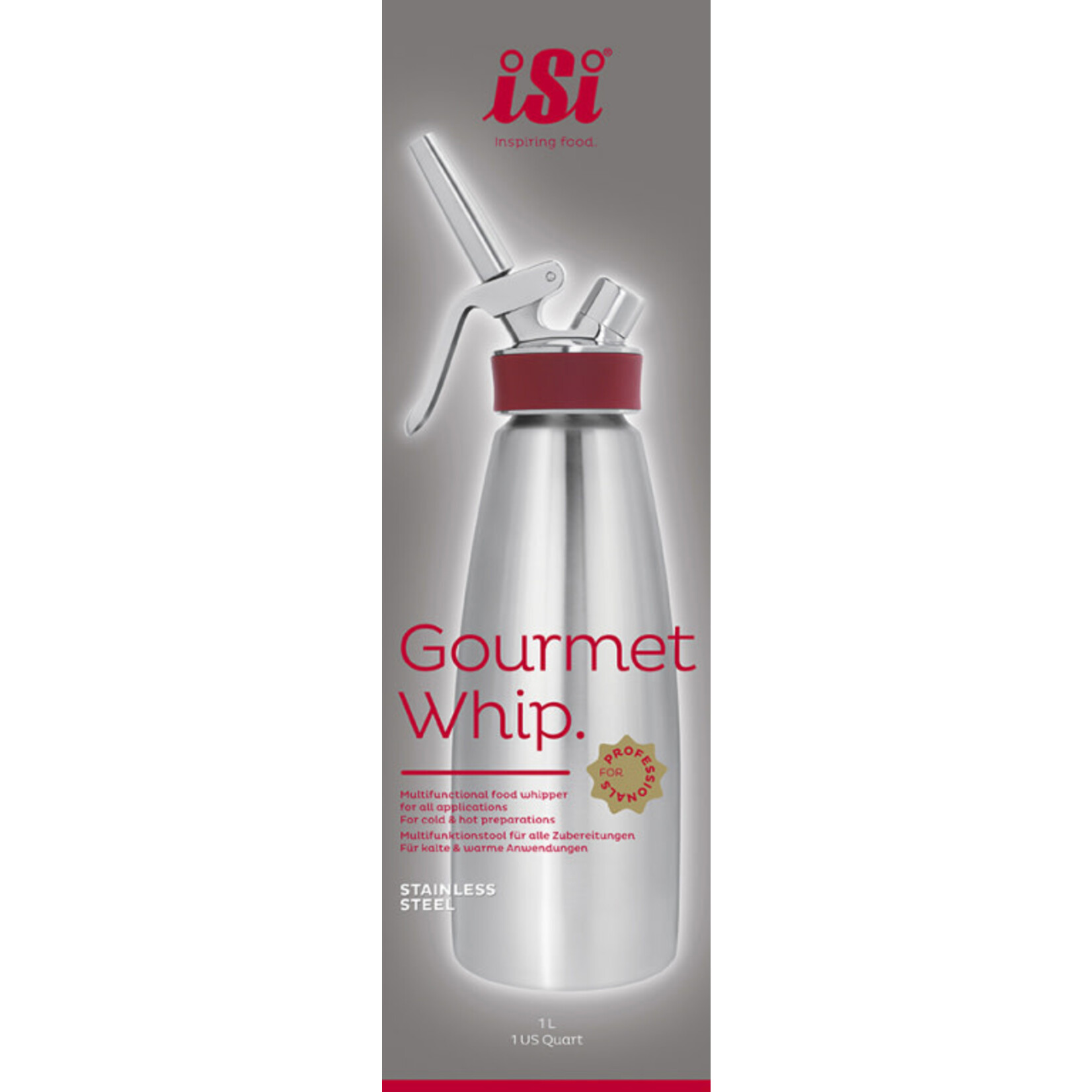 iSi Culinary Whip 1 liter Gourmet Whip plus rvs iSi Gourmet Whip 1 liter Culinaire iSi 170310