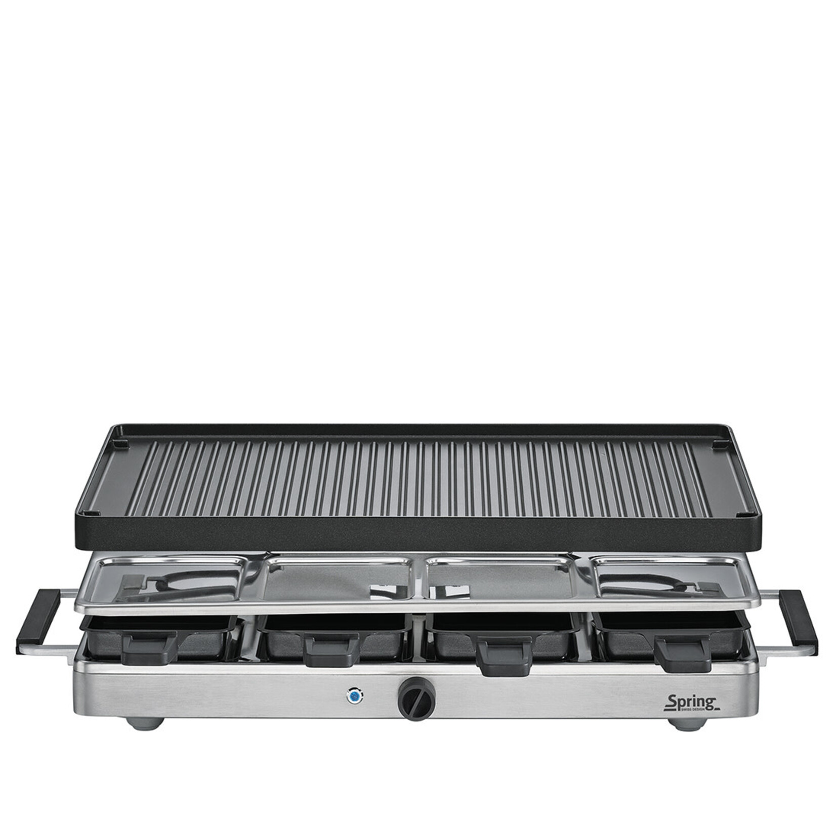 Spring Pannen en meer 8 persoons Raclette gourmet met alu dubbele plaat Spring Raclette8 Classic Spring 3267310001
