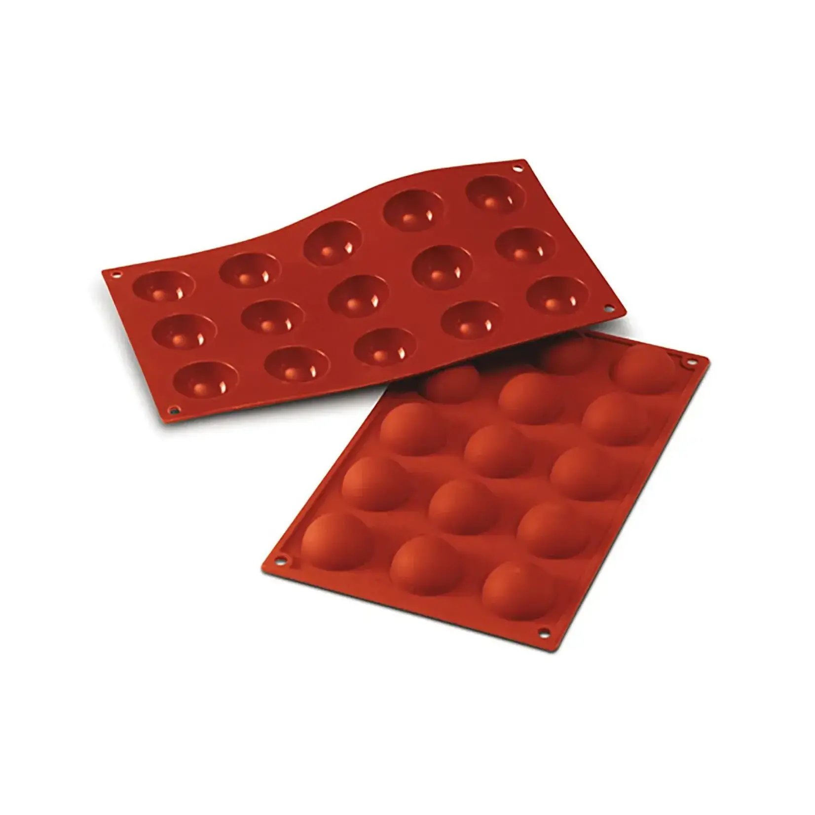 Silikomart Ø 40 hoog 20 mm 15 halve bollen flexibele bakvorm Silikomart sf005 070051