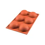 Silikomart Silikomart sf002 Ø 70 hoog 35 mm 6 halve bollen flexibele bakvorm 070056