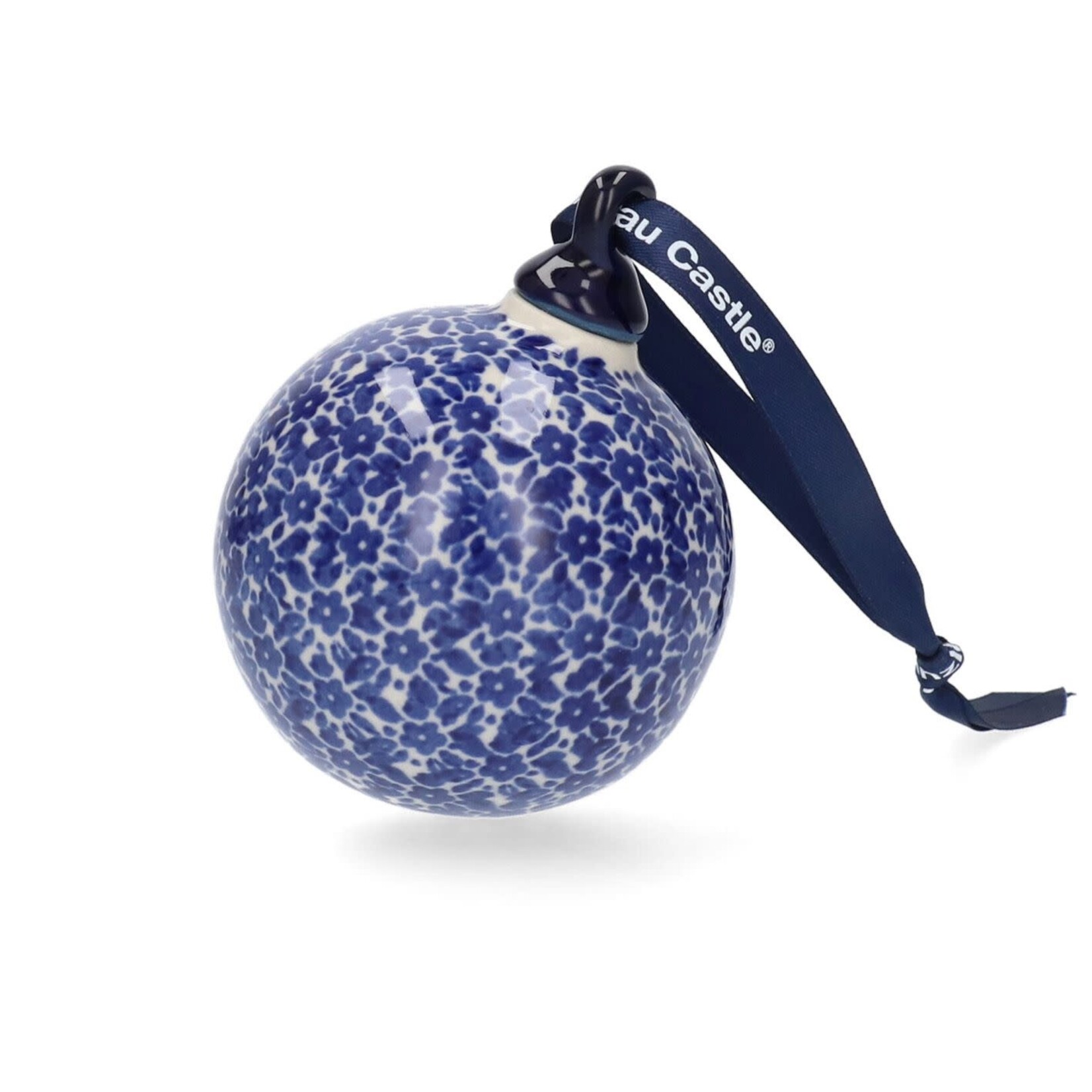 Bunzlau Castle Hanger kerstbal groot Indigo Bunzlau Castle hanger ball large Indigo Bunzlau Castle 1184-2396