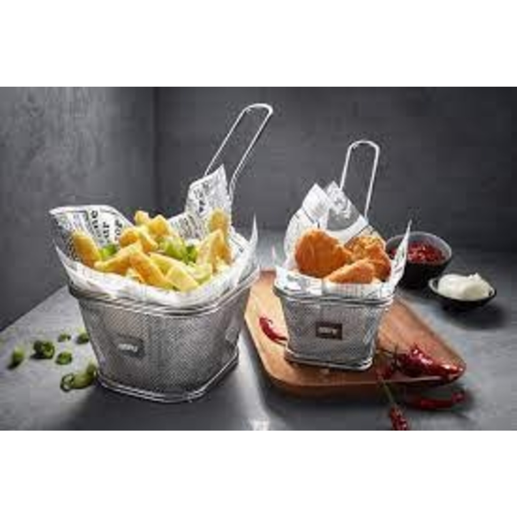 Gefu snackmand Gefu groot mini serveer patat friet mandje groot Gefu 89528