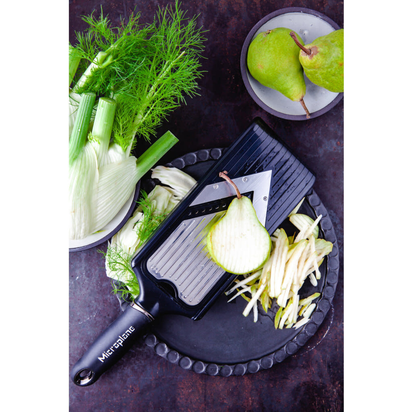 Microplane instelbare V-blade slicer Microplane Gourmet V-slicer met Julienne Microplane 48940