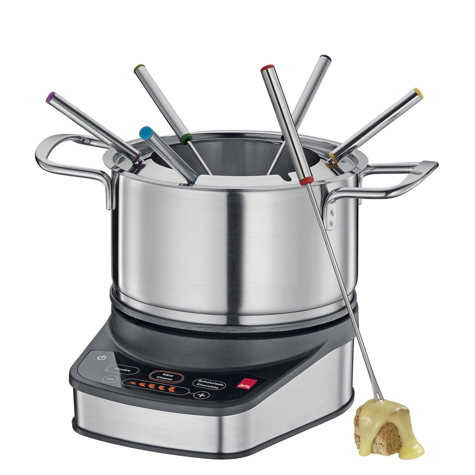 Spring Pannen en meer elektrische vlees/kaas/chocolade fondue Spring fondue Profi met Ø 18 cm pan Spring 3812506001
