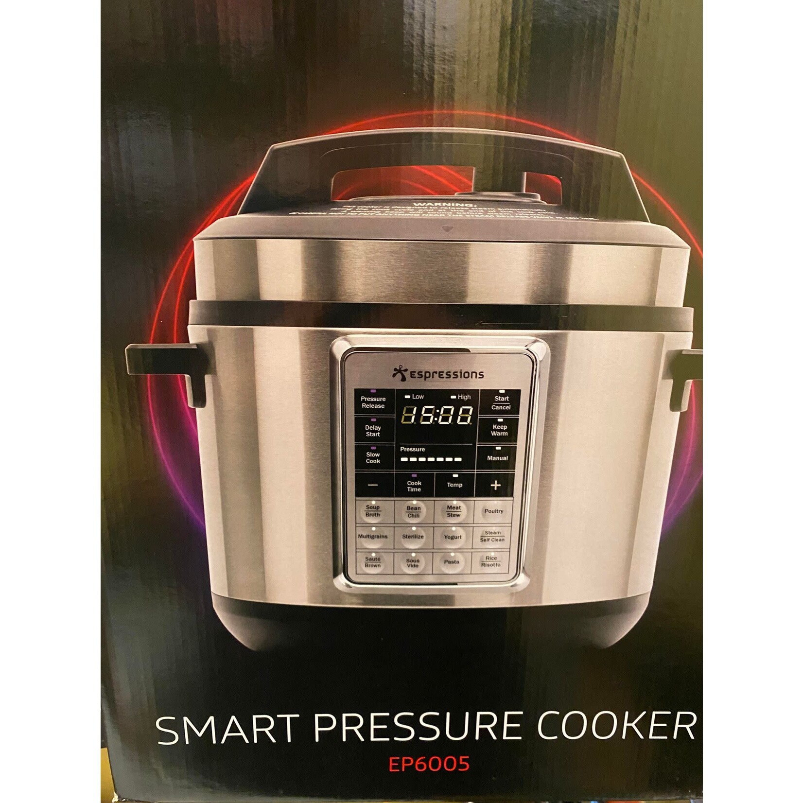 Espressions rvs 14 programma's Slowcooker Smart Pressure Cooker & 40-99°C Sous Vide Espressions ep6005