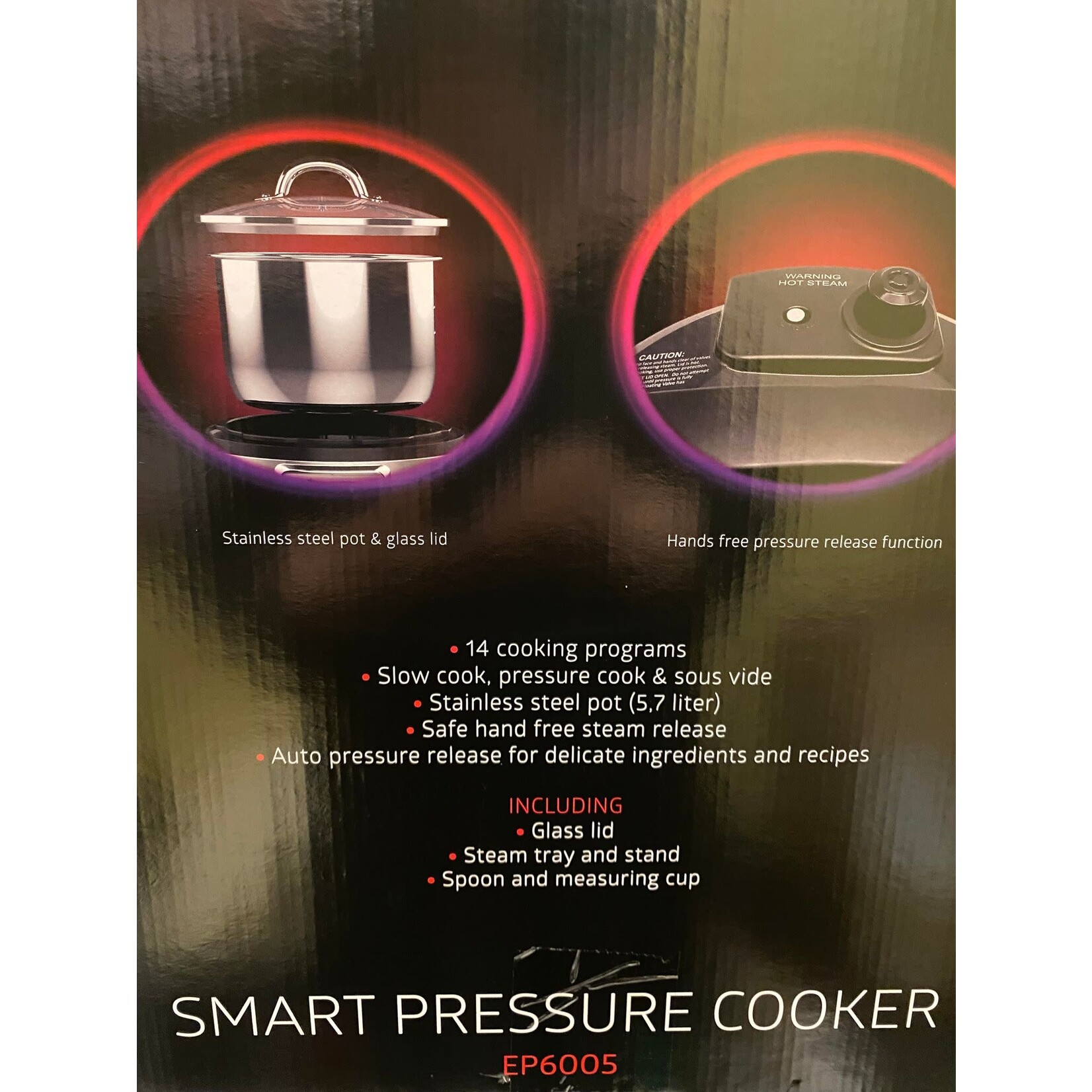 Espressions Espressions rvs 14 programma's Slowcooker Smart Pressure Cooker & 40-99°C Sous Vide Espressions ep6005