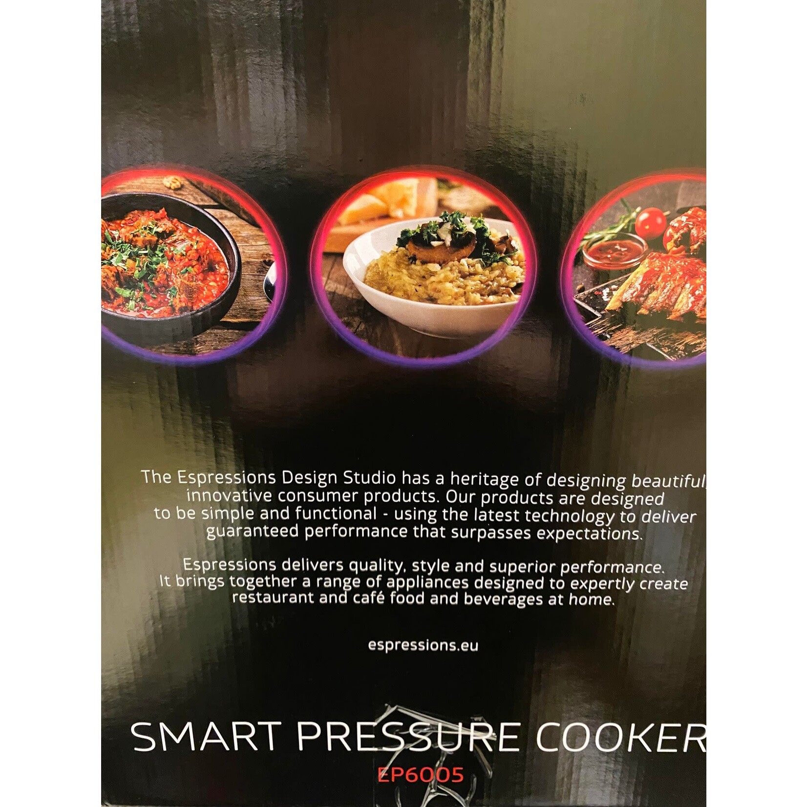 Espressions Espressions rvs 14 programma's Slowcooker Smart Pressure Cooker & 40-99°C Sous Vide Espressions ep6005