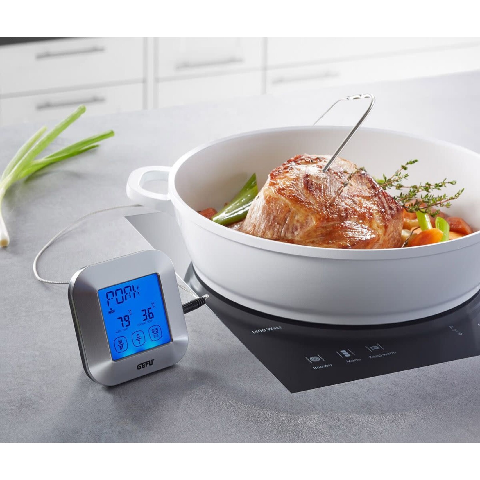 Gefu 2 in 1 digitale 0-250 °C thermometer en 0-99 min timer Gefu Punto digitale thermometer & timer Gefu 21790