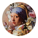 Heinen Delfts Blauw 31 cm Wandbord Meisje met de parel pastel Vermeer Heinen Delfts Blauw M473