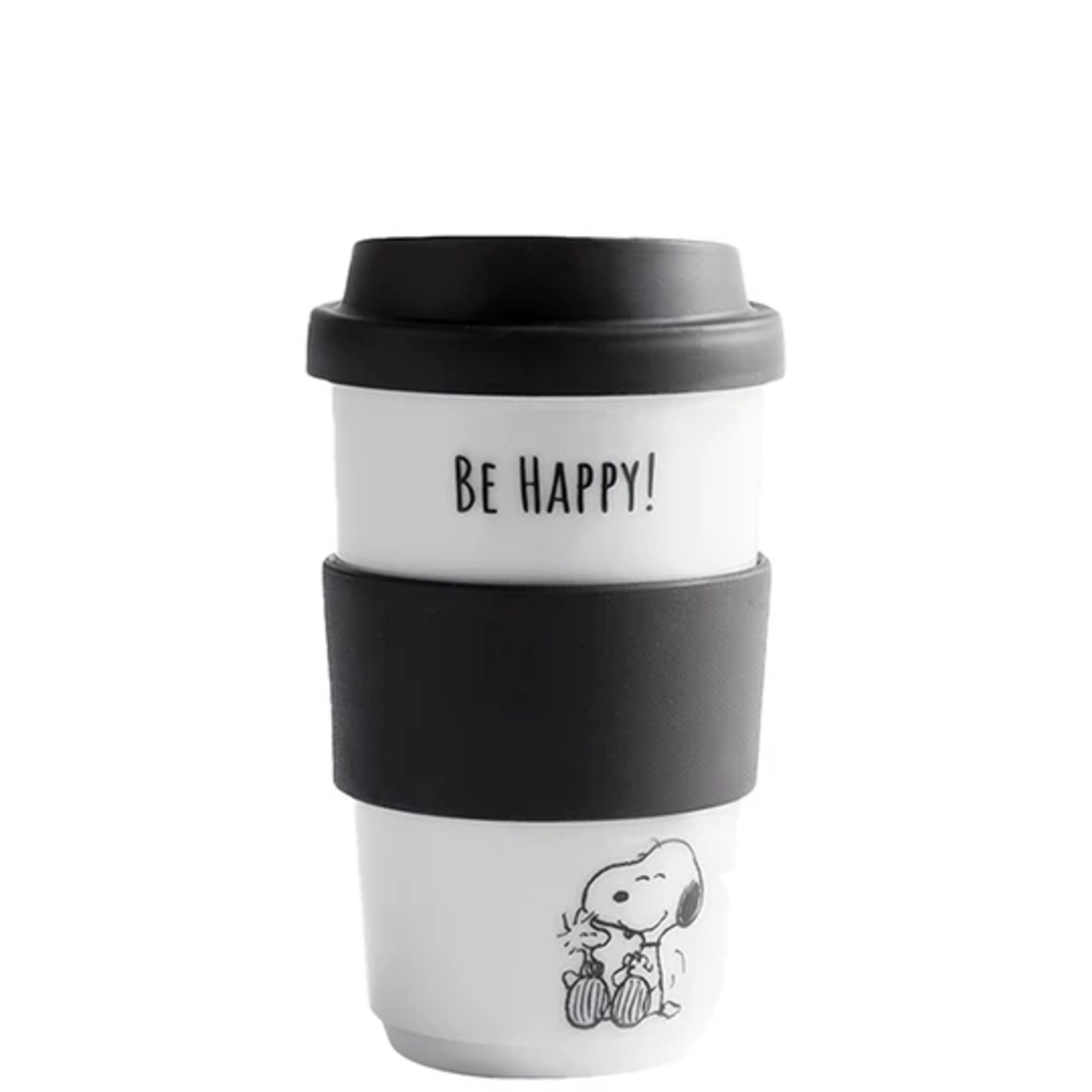 Diverse Merken Snoopy Servies 400 ml to go mok met drink deksel Snoopy Peanuts Be Happy Kahla 44175