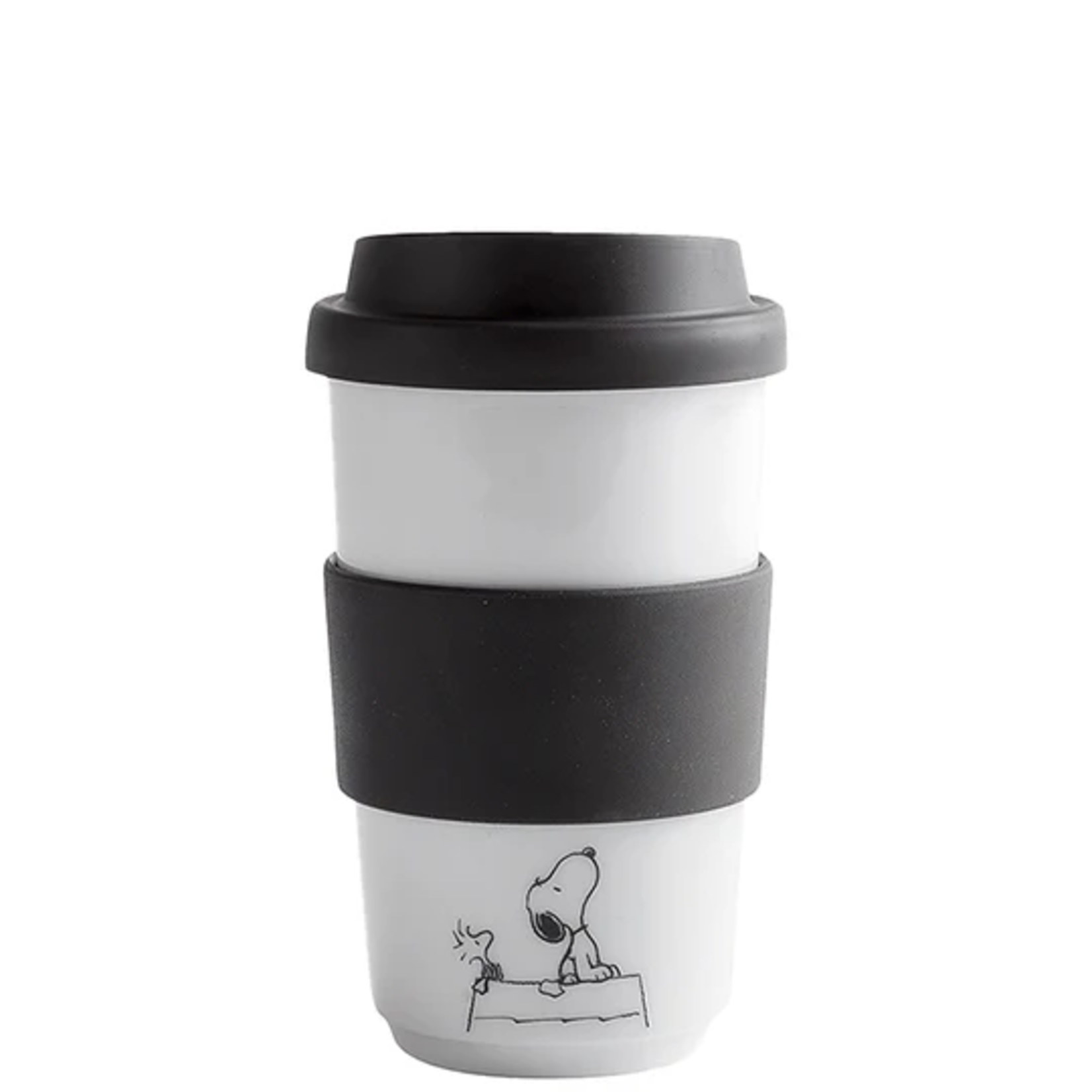 Diverse Merken Snoopy Servies 400 ml to go mok met drink deksel Snoopy Peanuts Look-out Kahla 44174