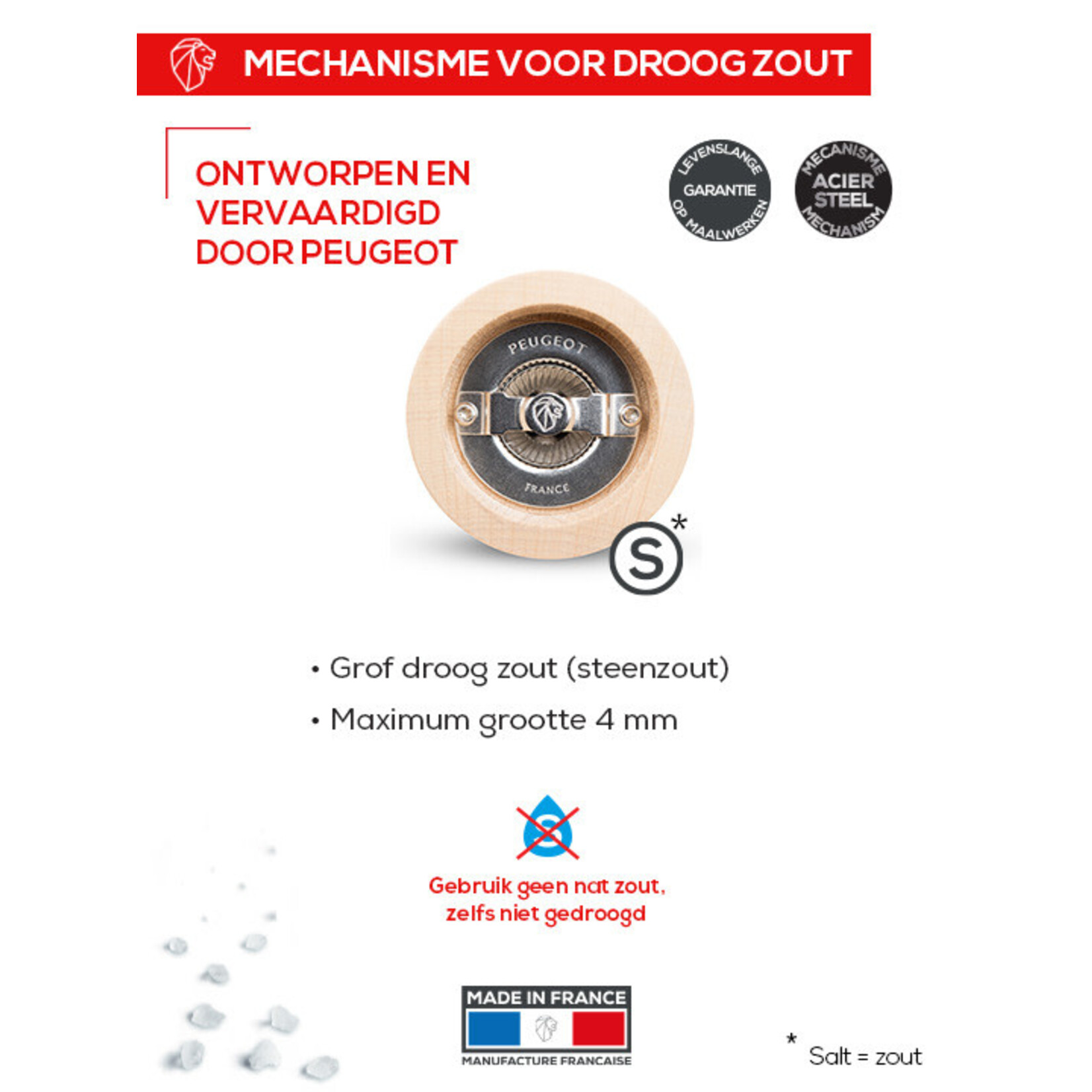 Peugeot Peugeot Boreal zoutmolen 21 cm Boreal  Zirlion zoutmolen Saliegroen Peugeot 4432900