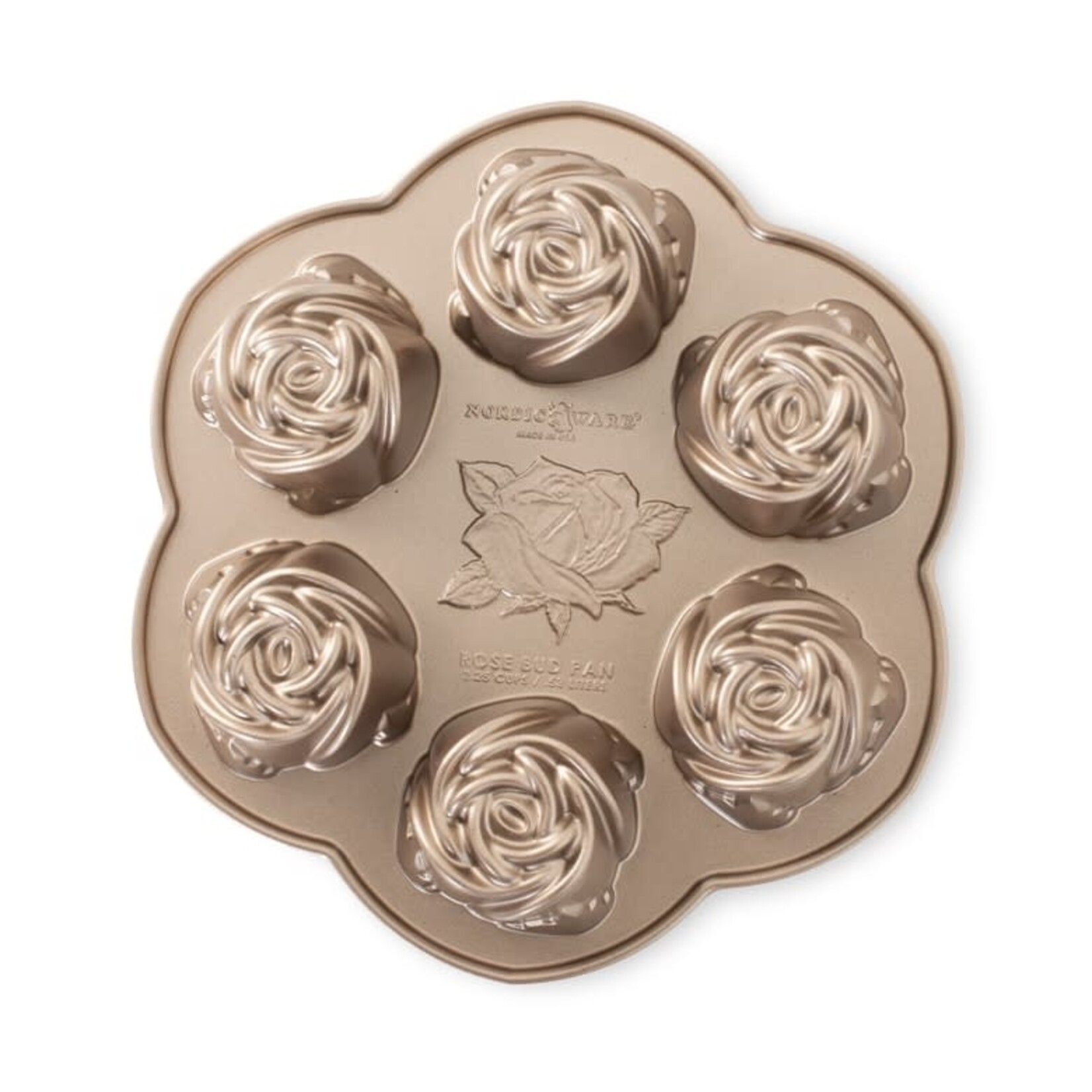 Nordic Ware Nordic Ware Rosebud cakelet pan 2.25 cups 530 ml 6 rozen bakvorm Nordic Ware 85148