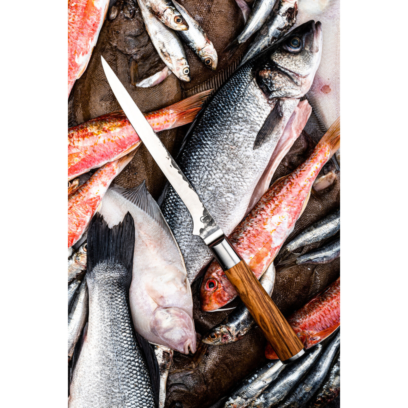 Forged 18 cm vis fileermes Forged Olive vis fileermes 18 cm Forged  olivevisfileer