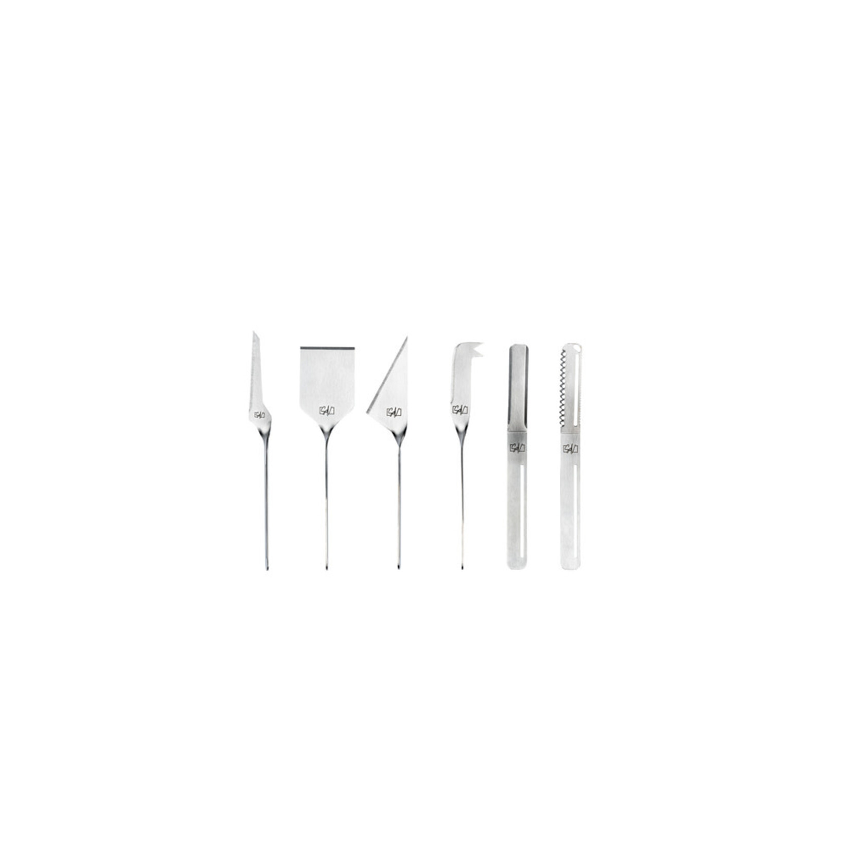 Lagiole Style de Vie 5 kaasmessen en 1 botermes mat rvs Style de Vie set-6 kaas-en botermessen