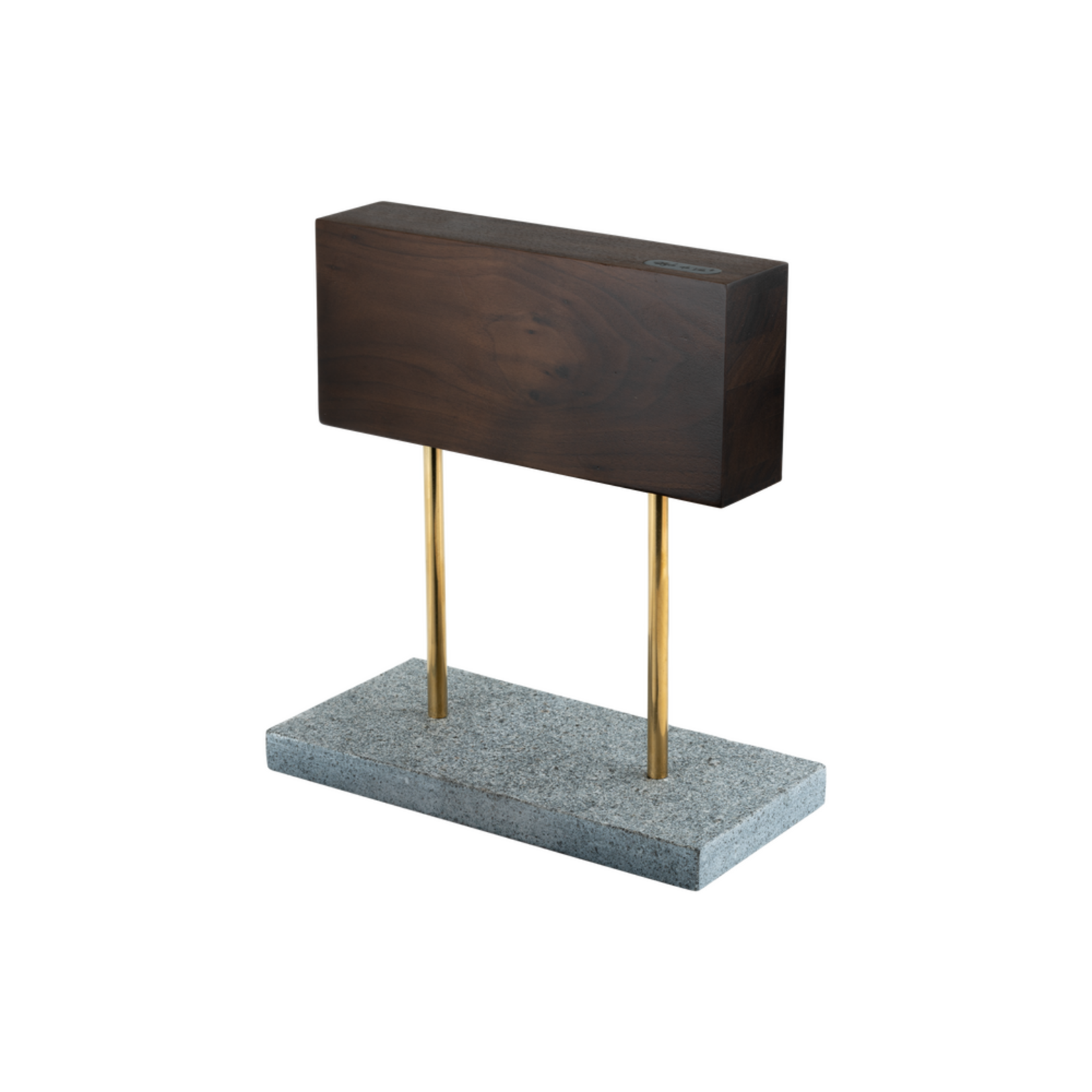 Lagiole Style de Vie Style de Vie magnetisch messenblok walnoothout met stenen voet en zwart of goud pootjes Style de vie 8720039624771