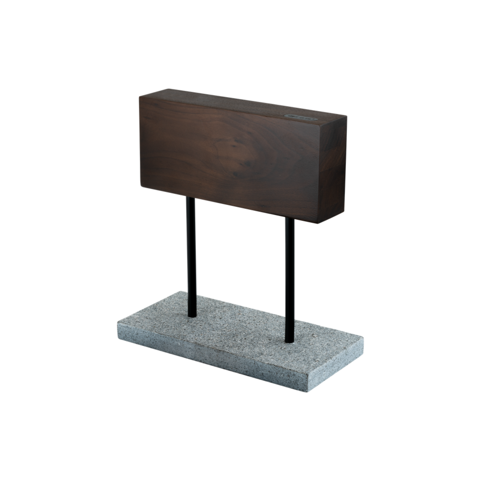 Lagiole Style de Vie Style de Vie magnetisch messenblok walnoothout met stenen voet en zwart of goud pootjes Style de vie 8720039624771