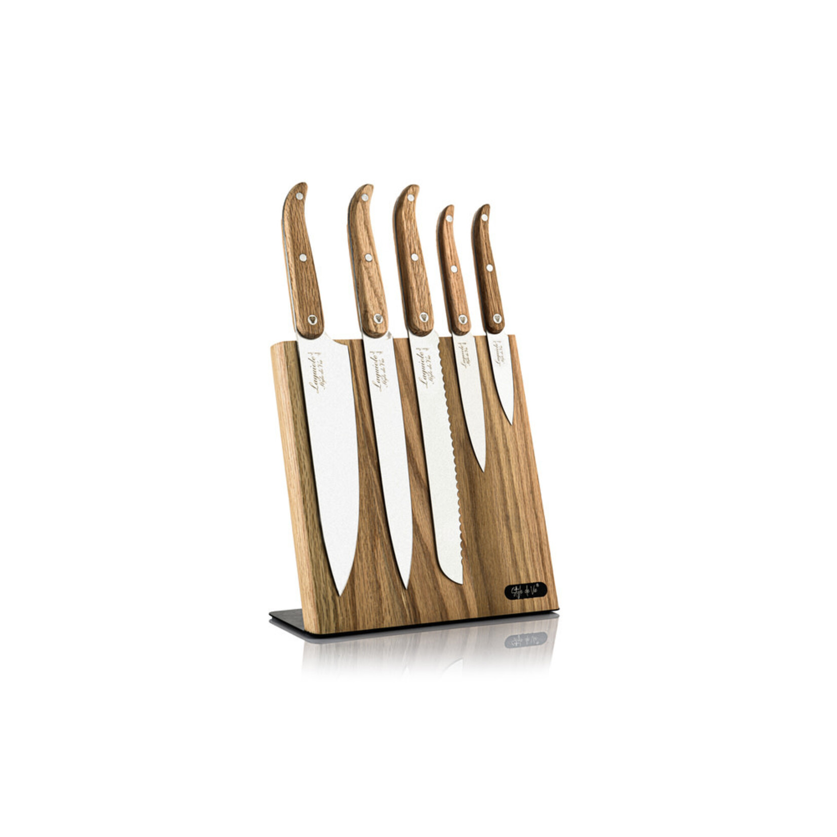 Lagiole Style de Vie Style de Vie magnetisch messenstandaard eiken met zwarte voet Style de vie MagnStanOak