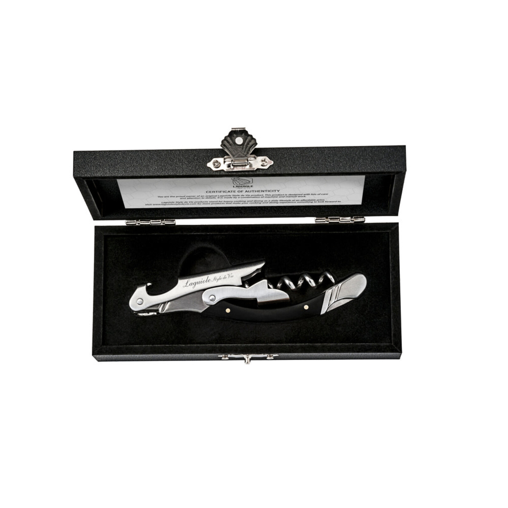Lagiole Style de Vie Kurkentrekker zwart ebbenhout Style de Vie Luxury Line kurkentrekker zwart Style de Vie kurkzwart