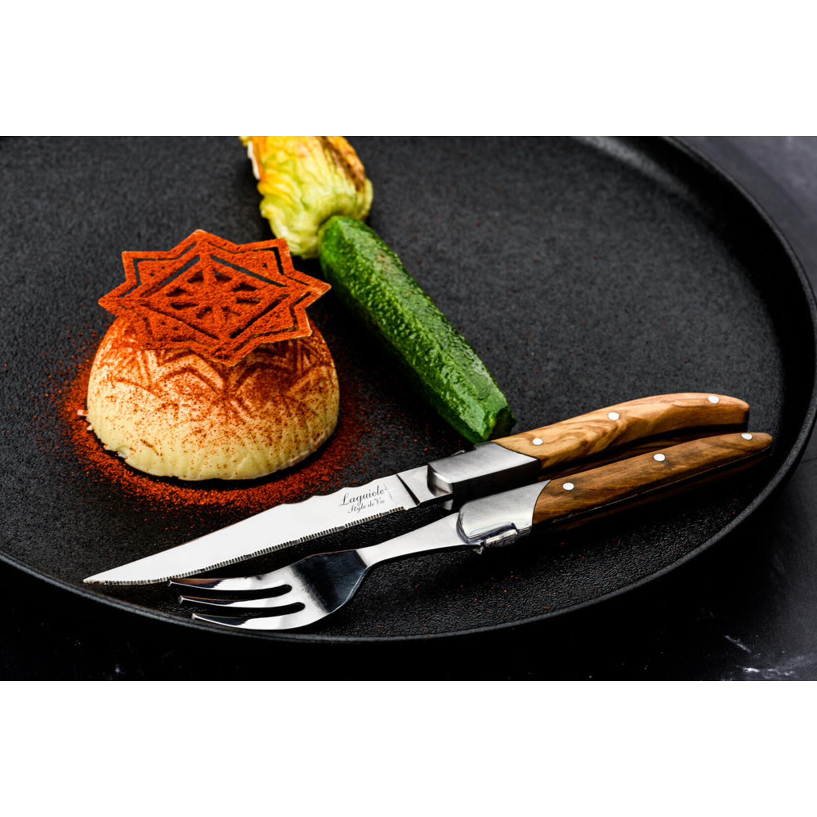 Lagiole Style de Vie 8 dlg Mini Couvert olijfhout Laguiole Style de Vie Luxury Line mini Couvert olijfhout LuxMiniCouvOl