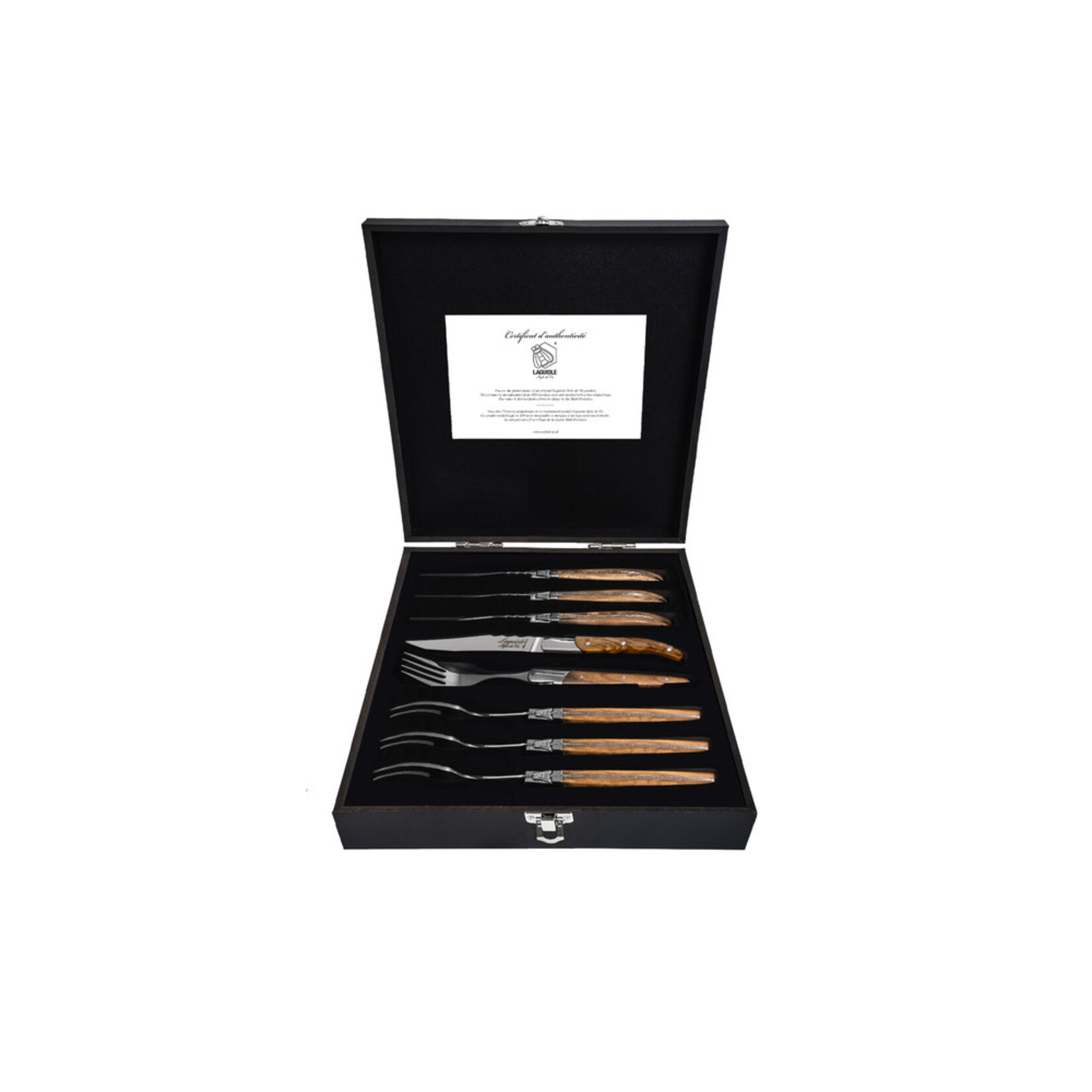 Lagiole Style de Vie 8 dlg Mini Couvert olijfhout Laguiole Style de Vie Luxury Line mini Couvert olijfhout LuxMiniCouvOl