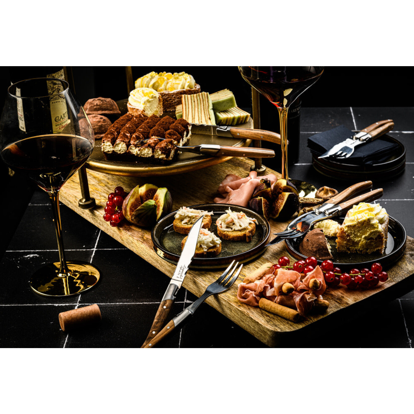 Lagiole Style de Vie 8 dlg Mini Couvert olijfhout Laguiole Style de Vie Luxury Line mini Couvert olijfhout LuxMiniCouvOl