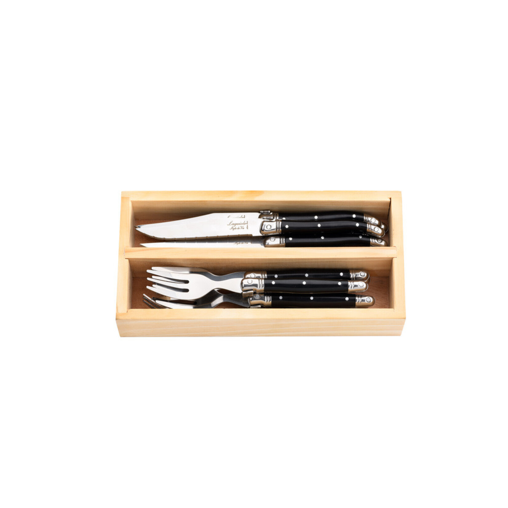 Lagiole Style de Vie 8 dlg Mini Couvert zwart Laguiole Style de Vie Premium Line mini Couvert zwart PrMiniCouvZw