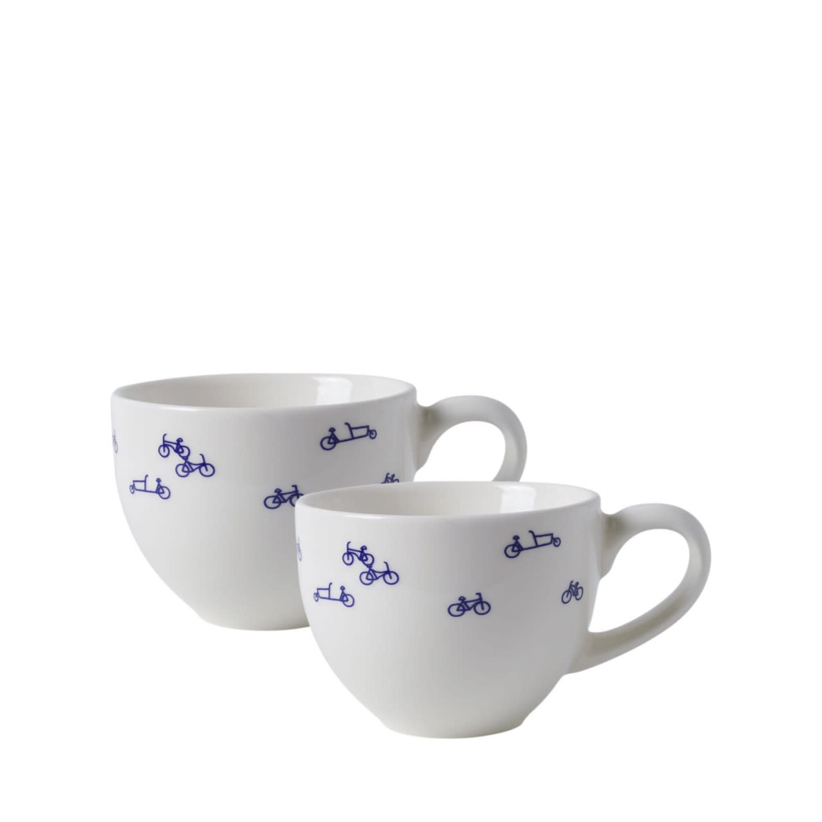 Heinen Delfts Blauw set-2 fietsen 90 ml espressokopjes Heinen Delfts Blauw de Blauwe fiets espressokopje set-2 M310