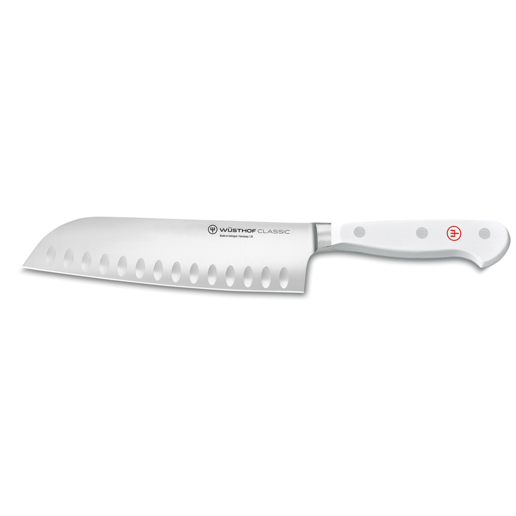 Wüsthof, messen uit Solingen 17 cm Santoku mes Wusthof Classic Santokumes 17 cm Classic White Wusthof 1030231317