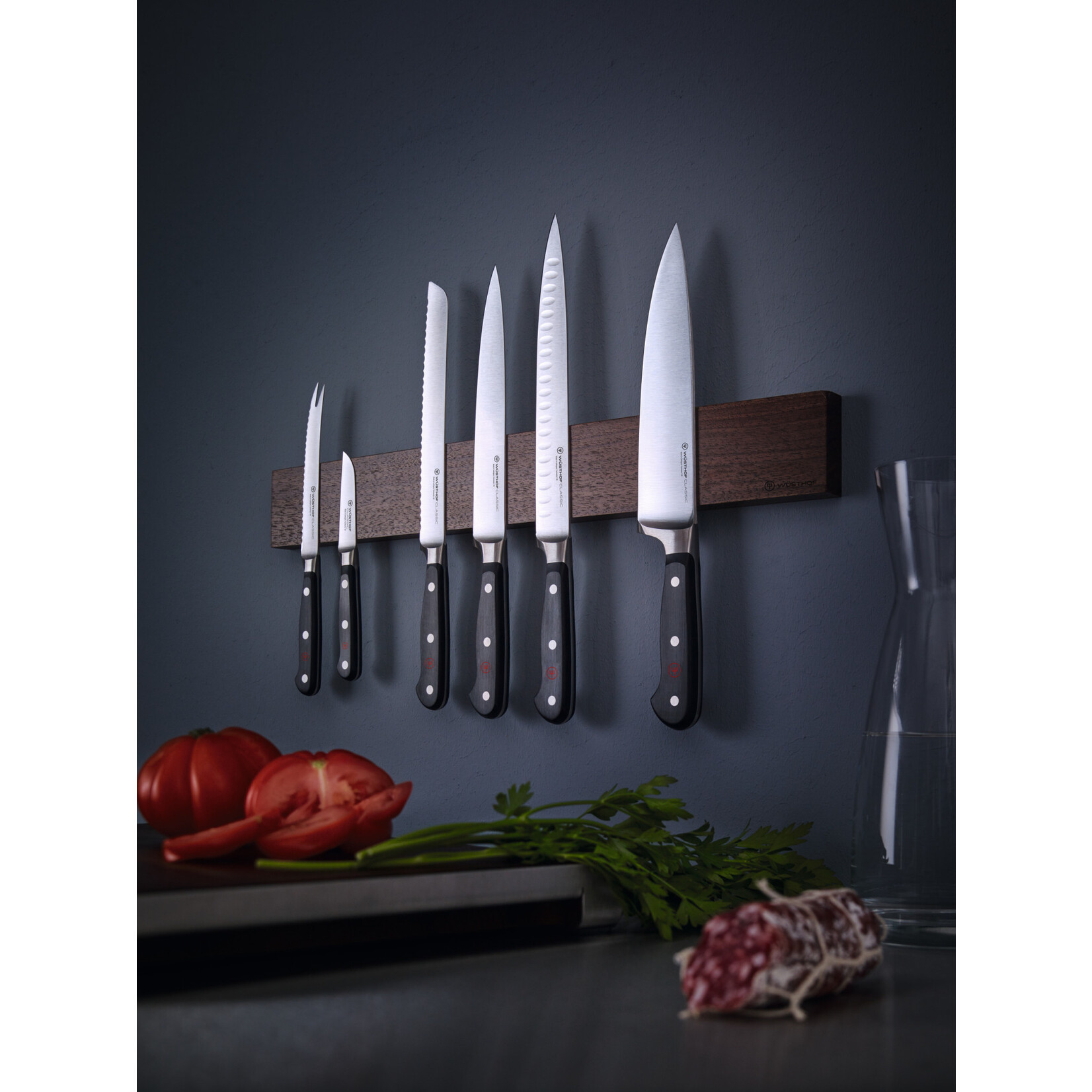 Wüsthof, messen uit Solingen 17 cm Santoku mes Wusthof Classic Santokumes 17 cm Classic Black Wusthof 1040131317