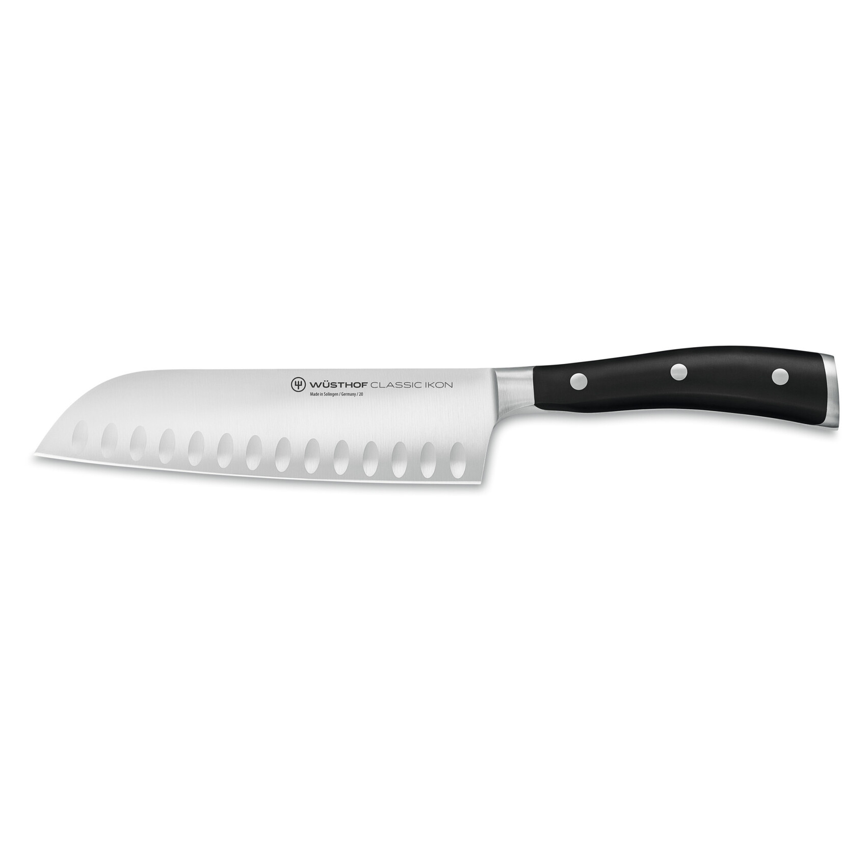 Wüsthof, messen uit Solingen gemaakt onder leiding van de 5e generatie familie Wusthof 17 cm Santoku mes Wusthof Classic Ikon Santokumes 17 cm Classic Ikon Wüsthof 1040331317