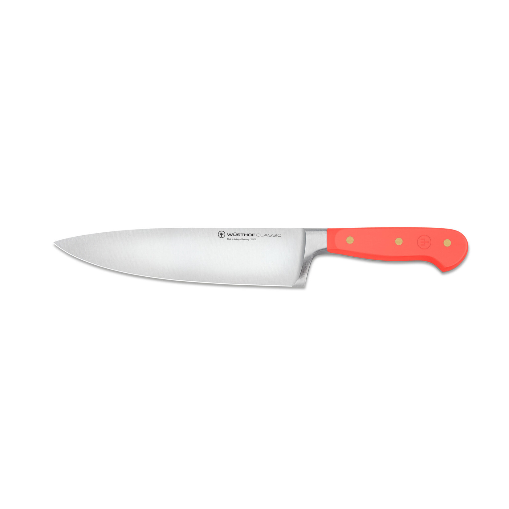 Wüsthof, messen uit Solingen gemaakt onder leiding van de 5e generatie familie Wusthof 20 cm koks mes Wusthof Classic koksmes 20 cm Classic Coral Peach Wusthof 1061700320