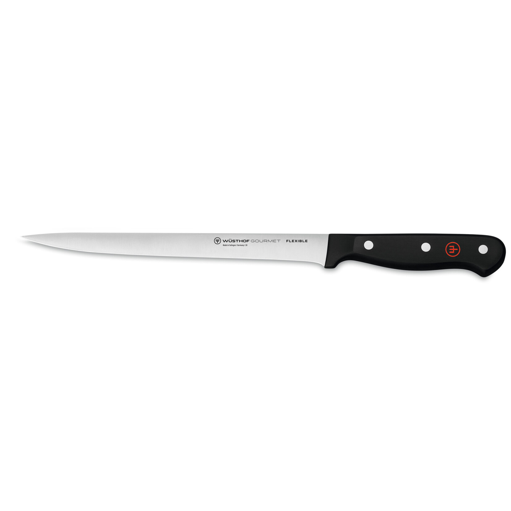 Wüsthof, messen uit Solingen gemaakt onder leiding van de 5e generatie familie Wusthof 20 cm flexibel vis fileer mes Wusthof Gourmet vis fileermes 20 cm Gourmet Wusthof 1025047620