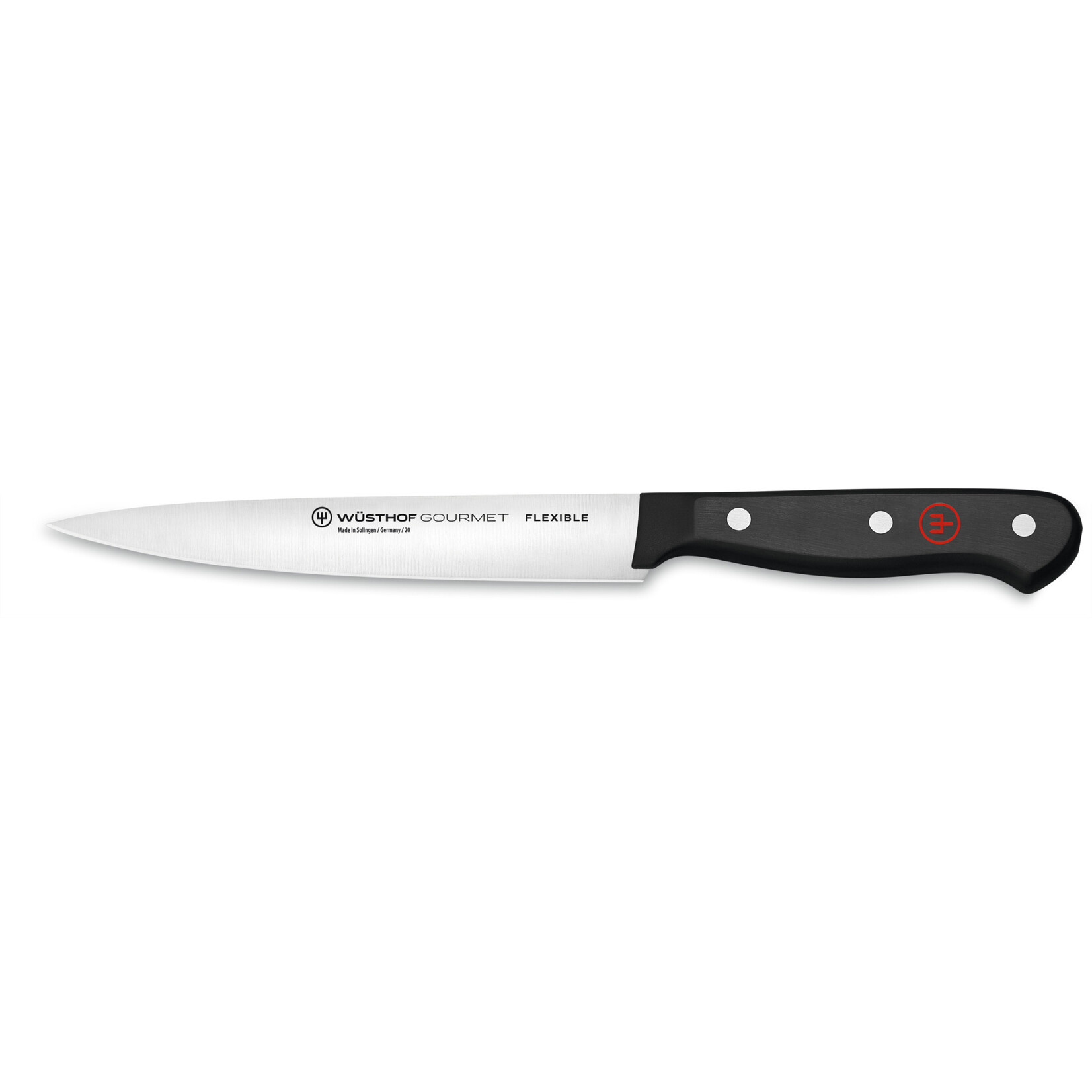 Wüsthof, messen uit Solingen gemaakt onder leiding van de 5e generatie familie Wusthof 16 cm flexibel fileer mes Wusthof Gourmet fileermes 16 cm Gourmet Wusthof 1025049116